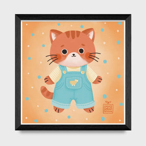 Baby Cat 8x8 Print By Lucky Sprout Studio