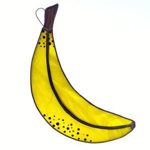 Banana Stained Glass Ornament By Sunflower Stripes