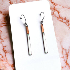 Thin Bar Earrings (various colours) By Aflame Creations