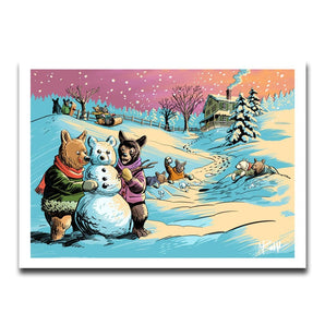 Bear Snow Games Card By Nyco Rudolph