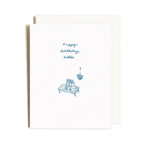 Birthday Sister Card By Homework Letterpress