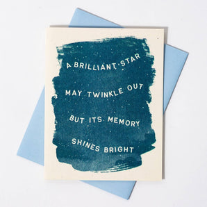 Brilliant Star Sympathy Card By Bromstad Printing Co.