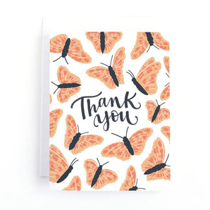 Butterflies Thank You Card By Pedaller Designs