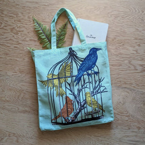 Caged Birds Tote Bag By ilikesara | art + goods