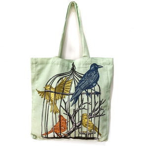 Caged Birds Tote Bag By ilikesara | art + goods