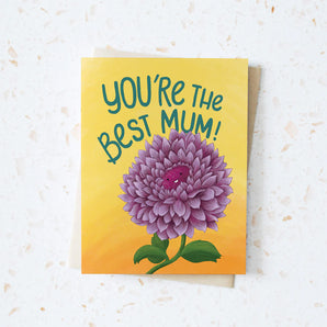 Best Mum Chrysanthemum Card