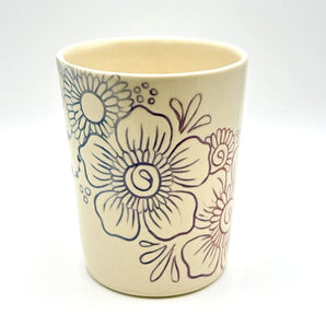 Carved Floral Tumbler By The Maple Market Crafts