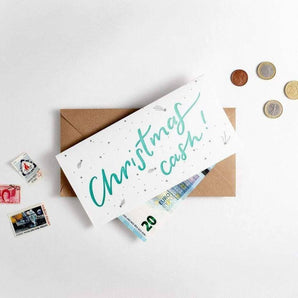 SALE - Christmas Cash Money Wallet Card By Hunter Paper Co.