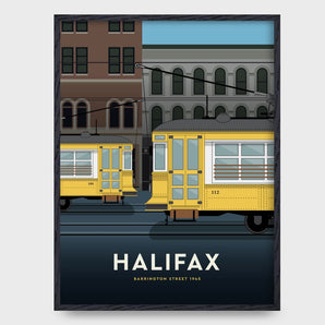 Halifax Streetcar Barrington 18x24 Poster By Inkwell