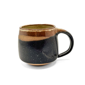 Crossover Brown & Black Mug - Leaf Imprint By Union Street