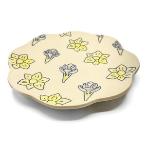 Daffodil & Crocus Side Plate By Builder Burner Ceramics