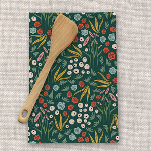 Dancing Blooms Tea Towel By Rebecca Jane Woolbright