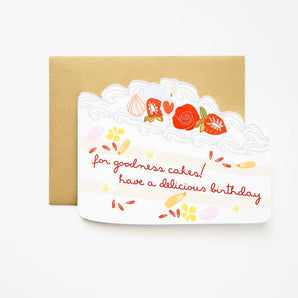 Delicious Birthday Cake Die Cut Card By I Loot Paperie