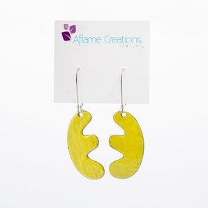 Double-Sided Blob Earrings (various colours) By Aflame