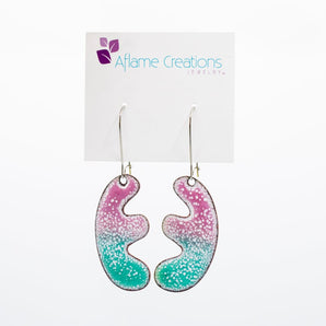 Double-Sided Blob Earrings (various colours) By Aflame