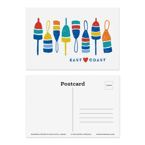 East Coast Buoys Postcard By Inkwell Originals