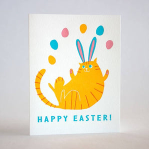 Easter Cat Card By Fugu Press