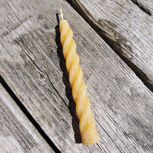 Elegant Twist Taper Beeswax Candle By Horsman’s Hearth