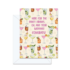 Fancy Drinks Wedding Card By Jaybee Design