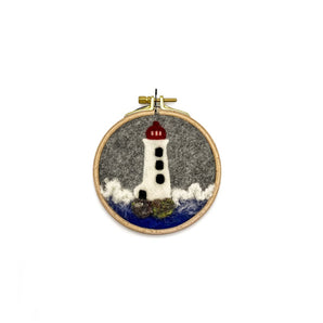 Felted Hoop Lighthouse (various designs) By Magic of Wool