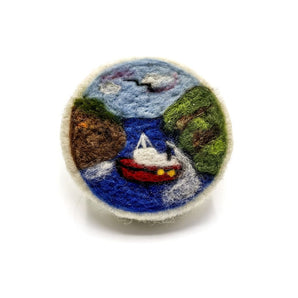 Fishing Boat Felted Soap By Magic of Wool