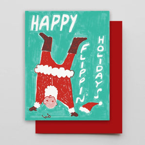 SALE - Flippin’ Santa Card By Hammerpress