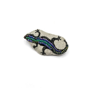 Gecko Beaded Brooch By HG Craft