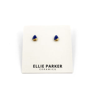 Gold Accent Teardrop Studs (various colours) By Ellie Parker