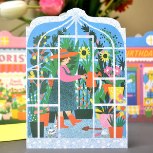 Greenhouse Die Cut Card By The Printed Peanut