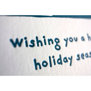 SALE - Happy Holiday Rabbit Card By Fugu Press