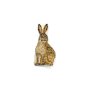 Hare Embroidered Brooch By HG Craft