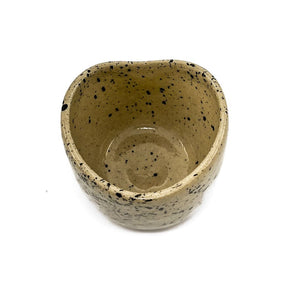 Heart Espresso Cup - Black Speckled Taupe By Forms Ceramics