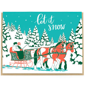 SALE - Holiday Carriage Ride Card By Porchlight Press