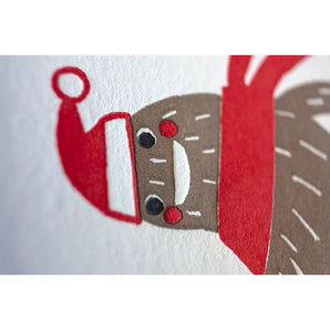 SALE - Holiday Cheer Sasquatch Card By Fugu Press