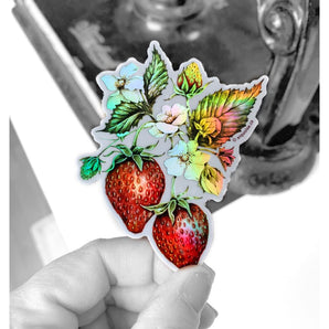 Holographic Strawberry Sticker By Arquoise Press