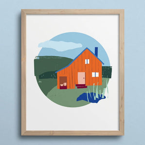 House on Big Hill 8x10 Print By Kautzi