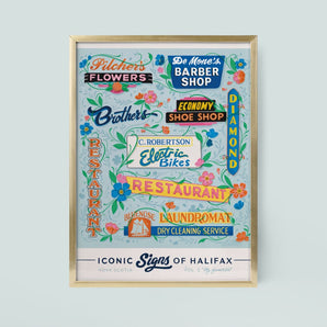 Iconic Signs Of Halifax 16x20 Print By KDP Creative Hand