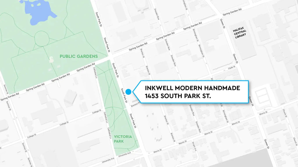 Inkwell Modern Handmade location in Halifax, Nova Scotia