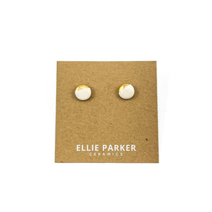 Large Gold Accent Round Studs (various colours) By Ellie