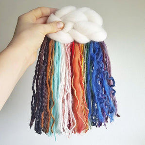 Large Progress Pride Woven Rainbow Cloud By The Gentle Coast