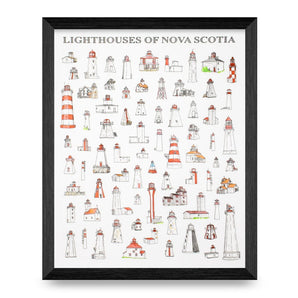 Lighthouses of Nova Scotia 8x10 Print By Bard