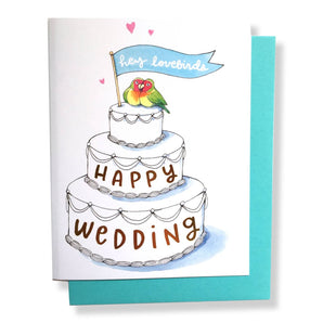 Love Birds Wedding Foil Card By Paper Wilderness