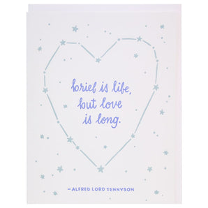 Love is Long Quote Sympathy Card By Smudge Ink