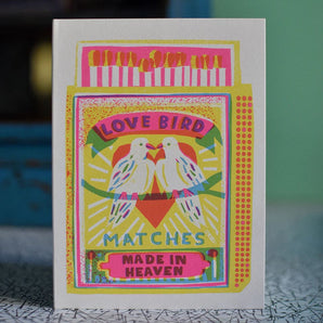 Lovebirds Matches Card By The Printed Peanut