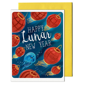 Lunar New Year Squid Card By Pencil Empire