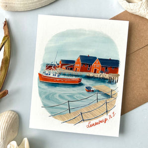 Lunenburg Marina Card By Julep and Trubbs Studio