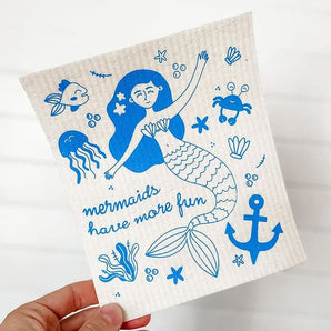 Mermaid Swedish Dishcloth By The Far Away Shop