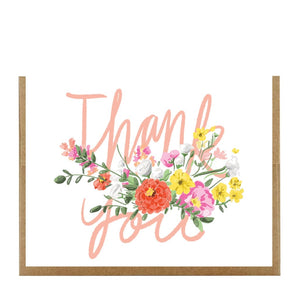 Mixed Bouquet Thank You Card By Creative Nature Studio