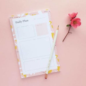 SALE - Modern Floral Daily Plan Notepad By Graphic Anthology