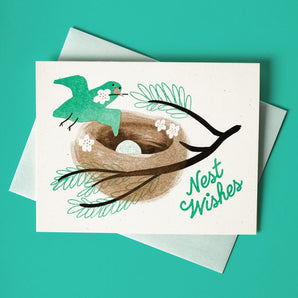 SALE - Nest Wishes Card By Bromstad Printing Co.